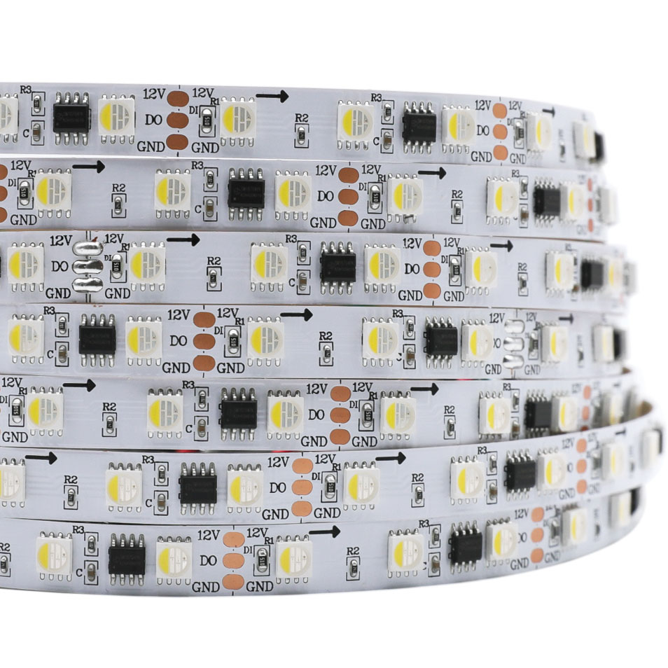 SM16704 Addressable RGBW Dream Color LED Strip Lights 60LEDs/m 12/24V
